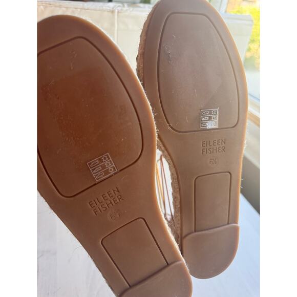 EILEEN FISHER beige Lace Suede Espadrille size 6.5 - Picture 4 of 9